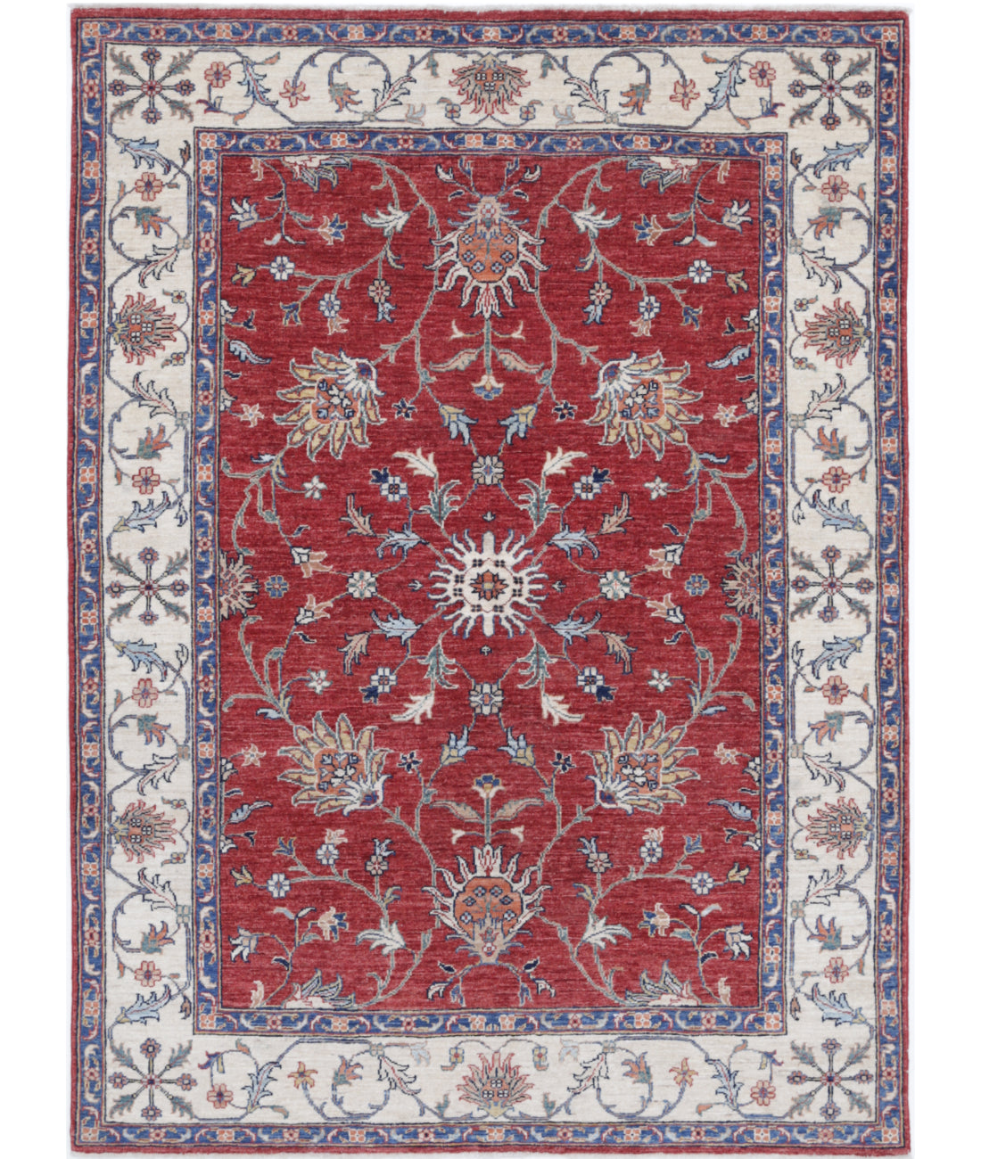 Hand Knotted Ziegler Farhan Wool Rug - 4'10'' x 6'9''