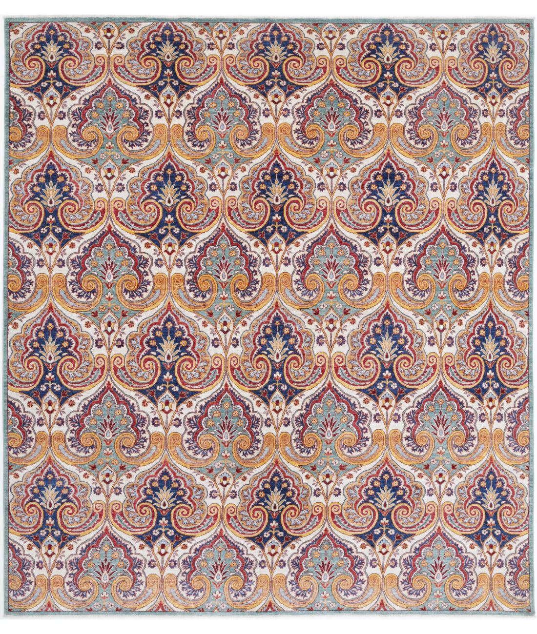 Hand Knotted Artemix Wool Rug - 8'7'' x 9'9''