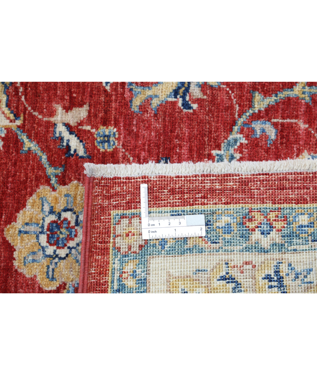 Hand Knotted Ziegler Farhan Wool Rug - 5'7'' x 7'11'' 5'7'' x 7'11'' (168 X 238) / Red / Ivory