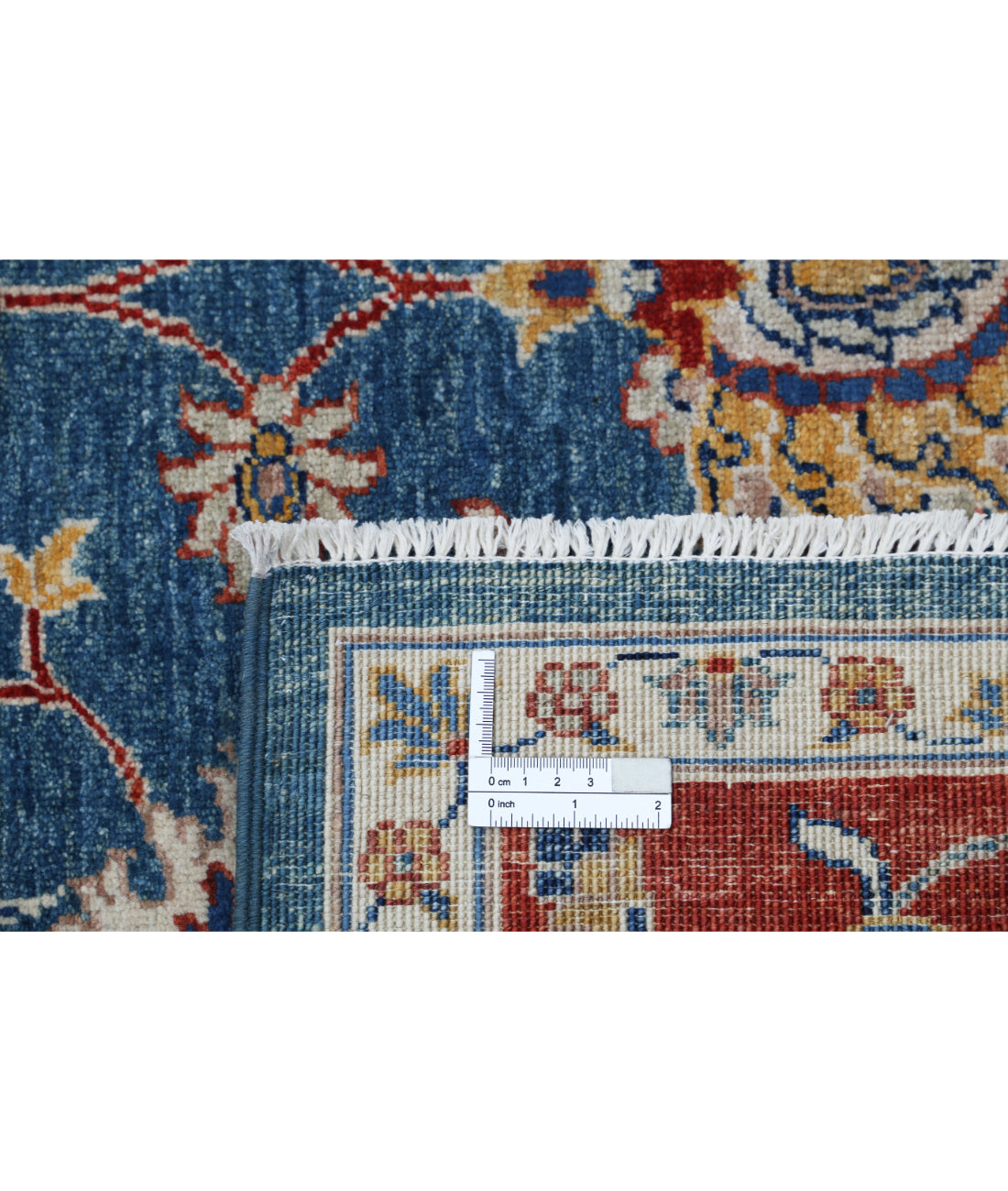 Hand Knotted Ziegler Farhan Wool Rug - 5'4'' x 7'10'' 5'4'' x 7'10'' (160 X 235) / Blue / Red