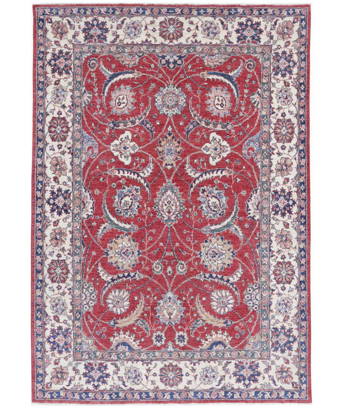 Hand Knotted Ziegler Farhan Wool Rug - 5'4'' x 8'0''