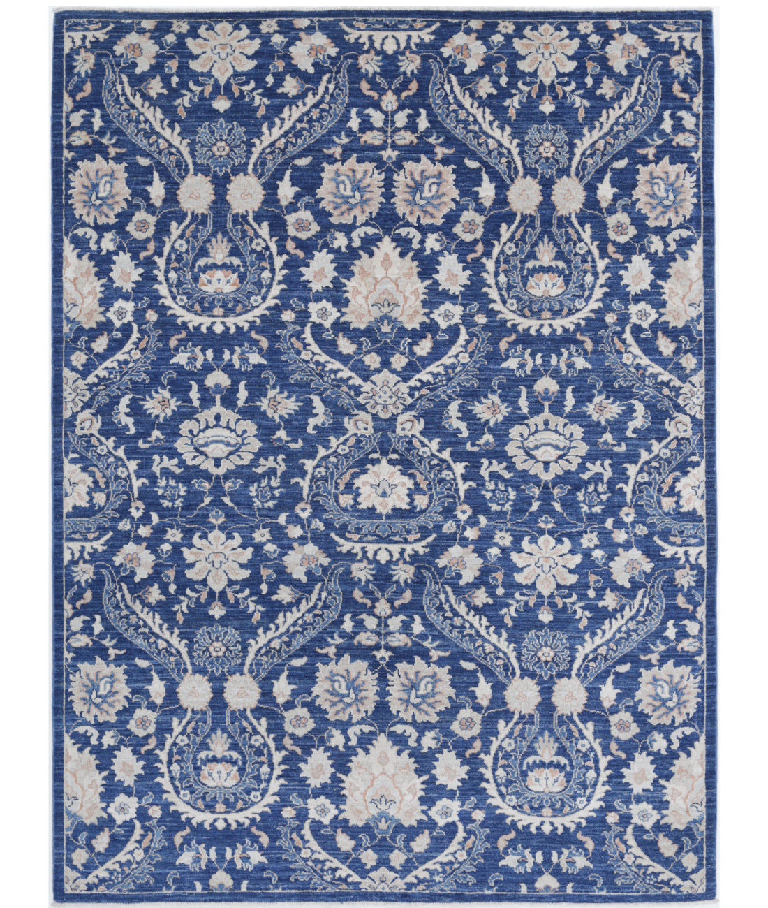 Hand Knotted Artemix Wool Rug - 5&#39;7&#39;&#39; x 7&#39;8&#39;&#39; 5&#39;7&#39;&#39; x 7&#39;8&#39;&#39; (168 X 230) / Blue / Ivory