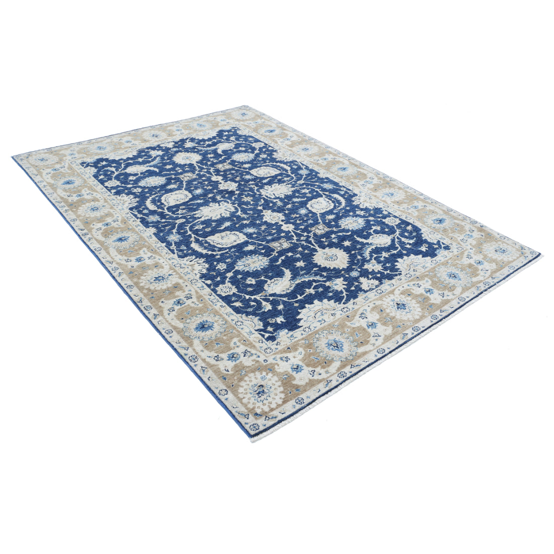Hand Knotted Ziegler Farhan Wool Rug - 5'6'' x 7'11''