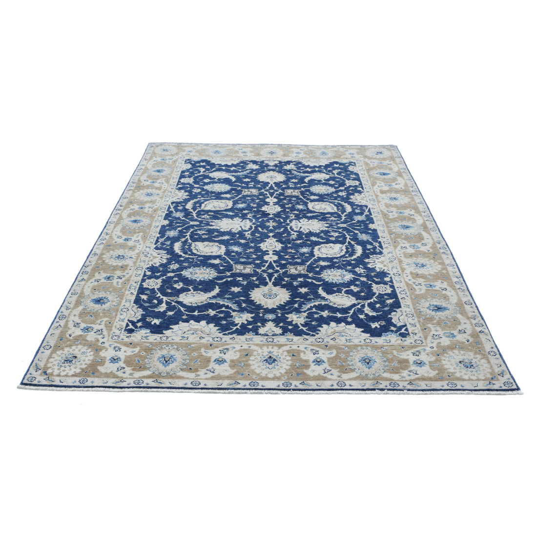 Hand Knotted Ziegler Farhan Wool Rug - 5'6'' x 7'11''