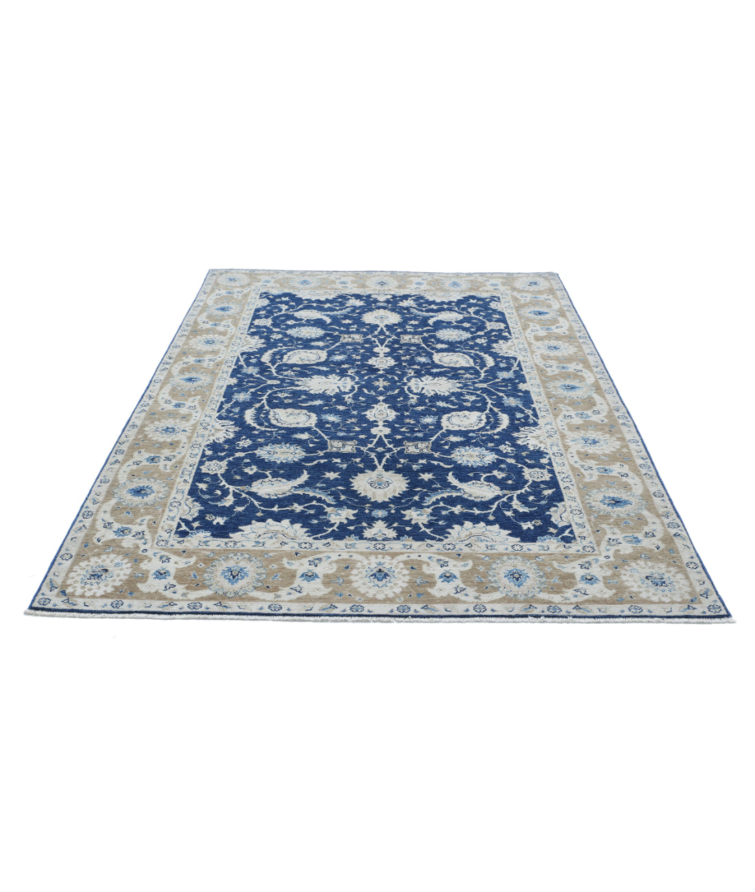 Hand Knotted Ziegler Farhan Wool Rug - 5'6'' x 7'11''