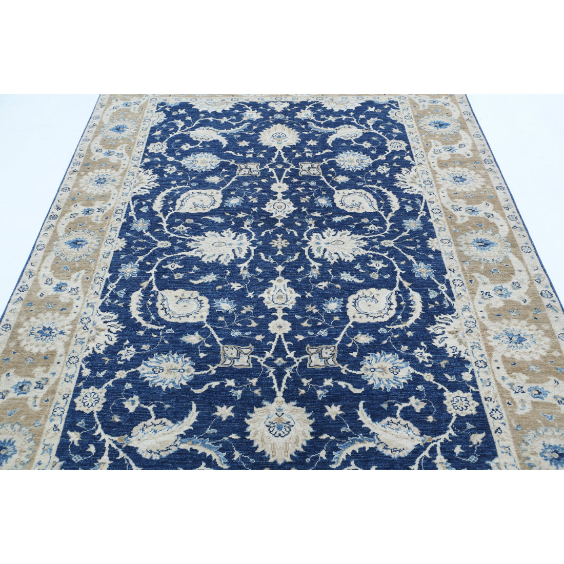 Hand Knotted Ziegler Farhan Wool Rug - 5'6'' x 7'11''