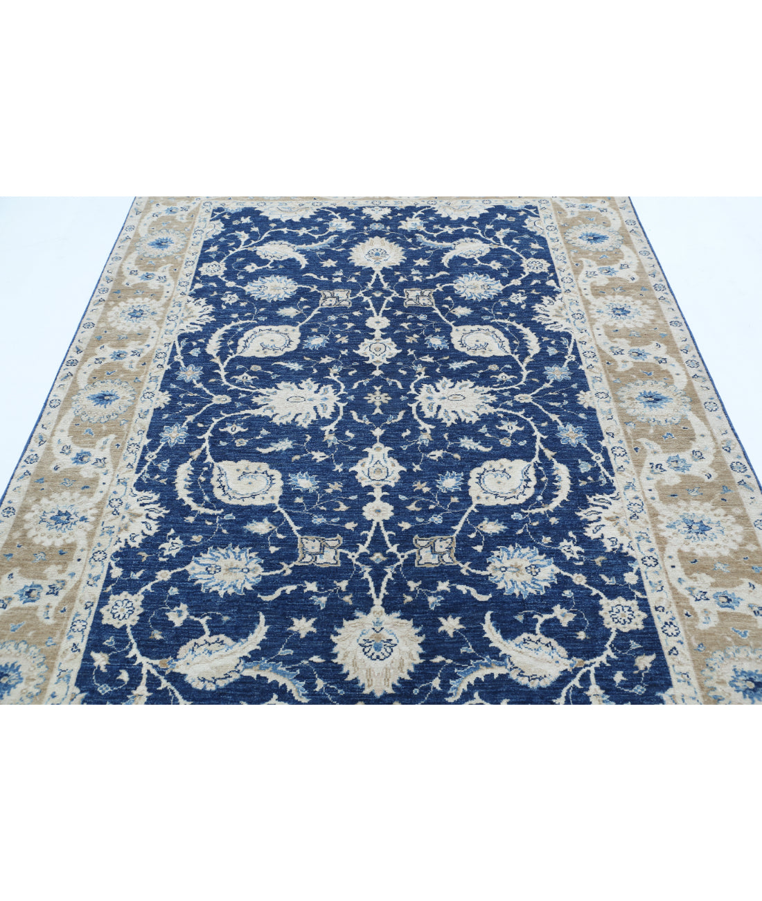 Hand Knotted Ziegler Farhan Wool Rug - 5'6'' x 7'11''