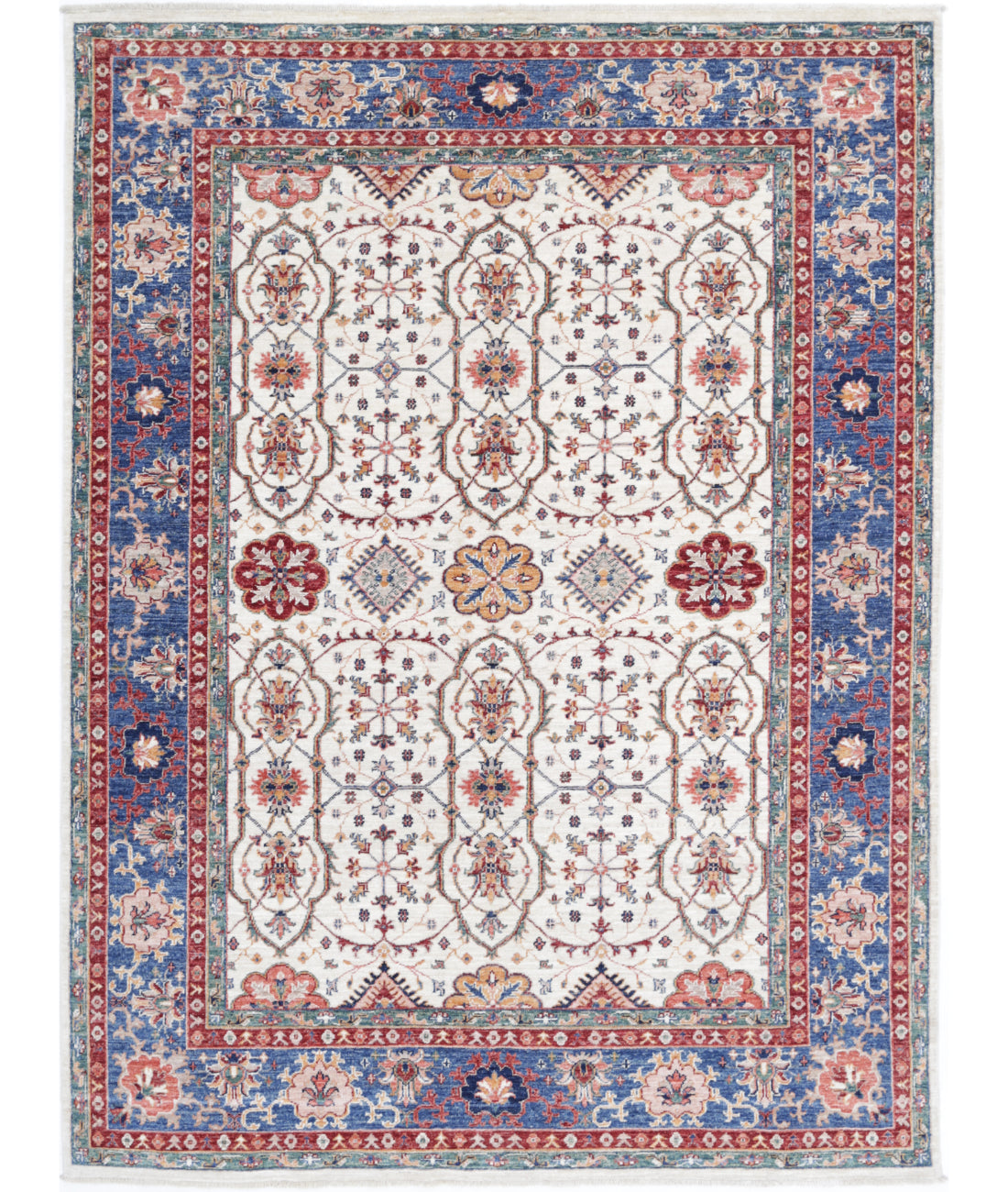 Hand Knotted Ziegler Farhan Wool Rug - 5'6'' x 7'6''