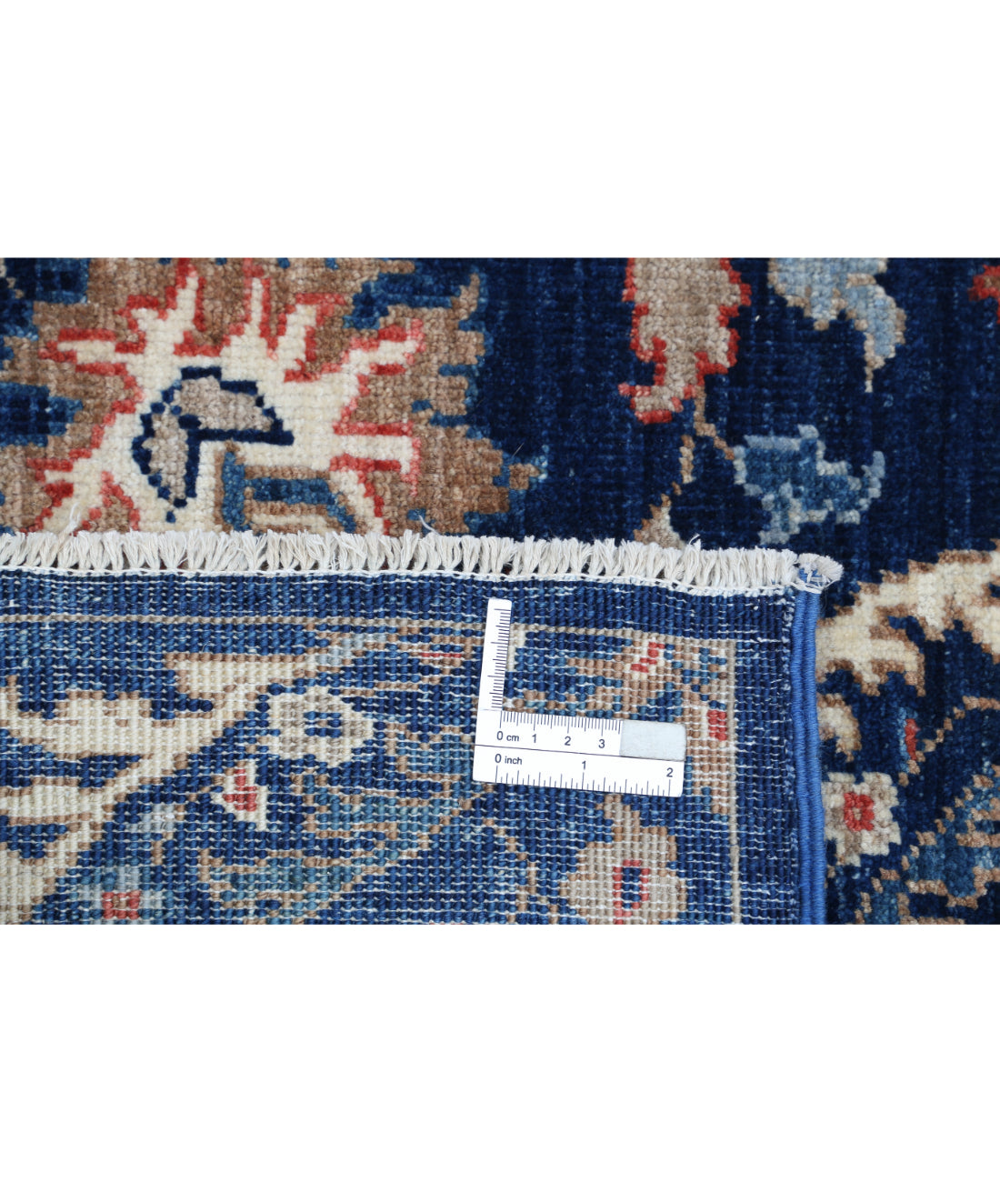 Hand Knotted Artemix Wool Rug - 5'4'' x 7'6'' 5'4'' x 7'6'' (160 X 225) / Blue / Ivory
