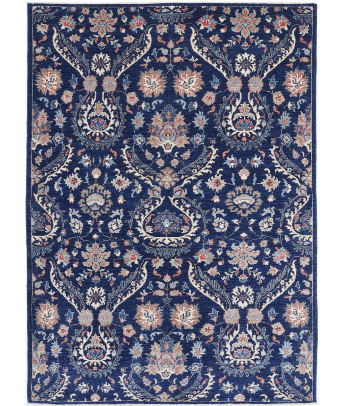 Hand Knotted Artemix Wool Rug - 5&#39;4&#39;&#39; x 7&#39;6&#39;&#39; 5&#39;4&#39;&#39; x 7&#39;6&#39;&#39; (160 X 225) / Blue / Ivory