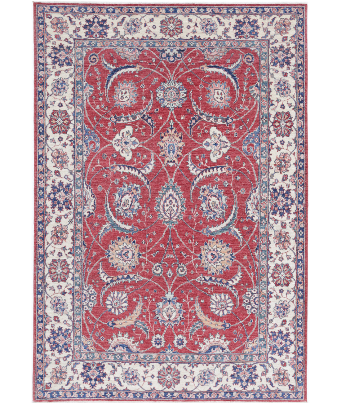Hand Knotted Ziegler Farhan Wool Rug - 5&#39;4&#39;&#39; x 8&#39;0&#39;&#39;