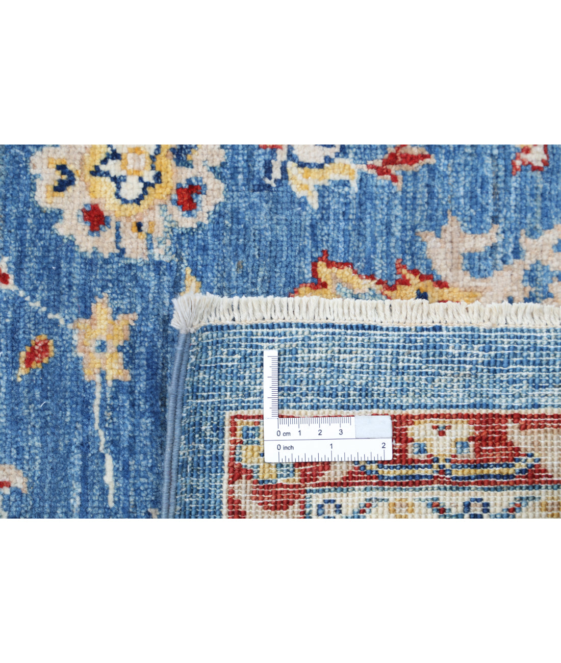 Hand Knotted Ziegler Farhan Wool Rug - 5'7'' x 7'10'' 5'7'' x 7'10'' (168 X 235) / Blue / Red