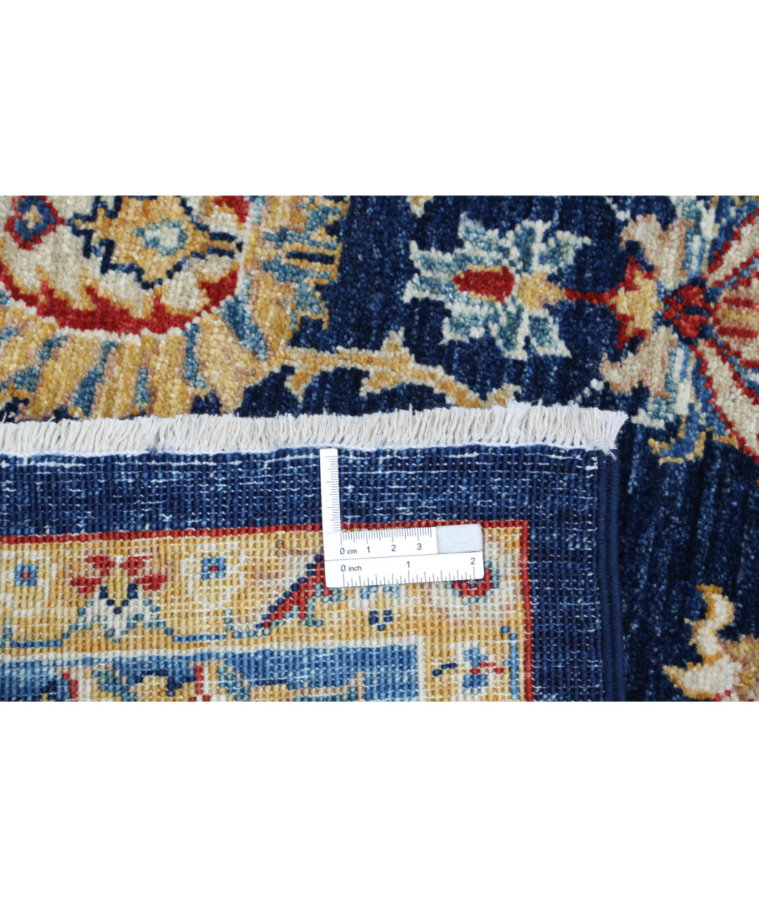 Hand Knotted Ziegler Farhan Wool Rug - 5'6'' x 8'1'' 5'6'' x 8'1'' (165 X 243) / Blue / Gold