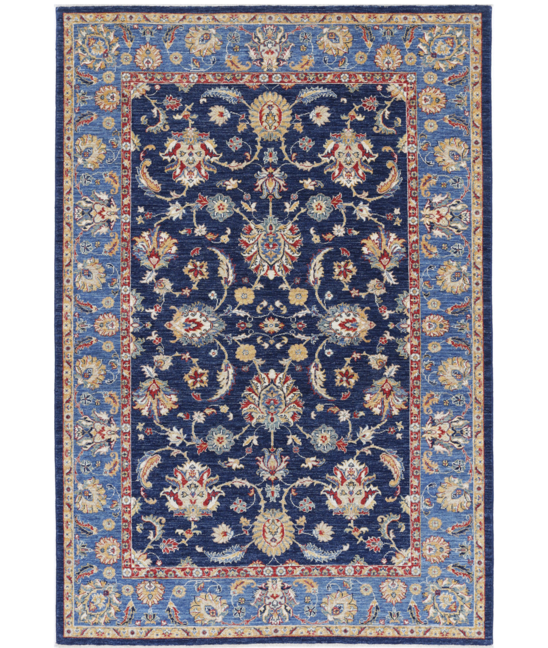 Hand Knotted Ziegler Farhan Wool Rug - 5'6'' x 8'1''