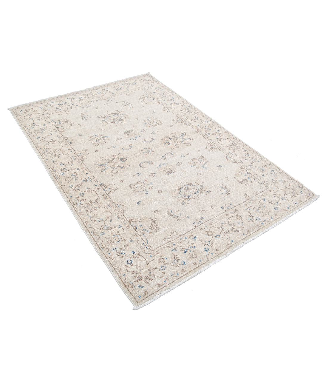 Hand Knotted Serenity Wool Rug - 3'10'' x 5'9'' 3'10'' x 5'9'' (115 X 173) / Grey / Ivory