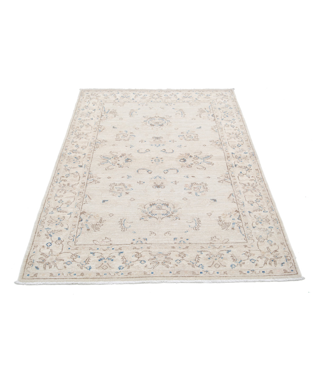 Hand Knotted Serenity Wool Rug - 3'10'' x 5'9'' 3'10'' x 5'9'' (115 X 173) / Grey / Ivory