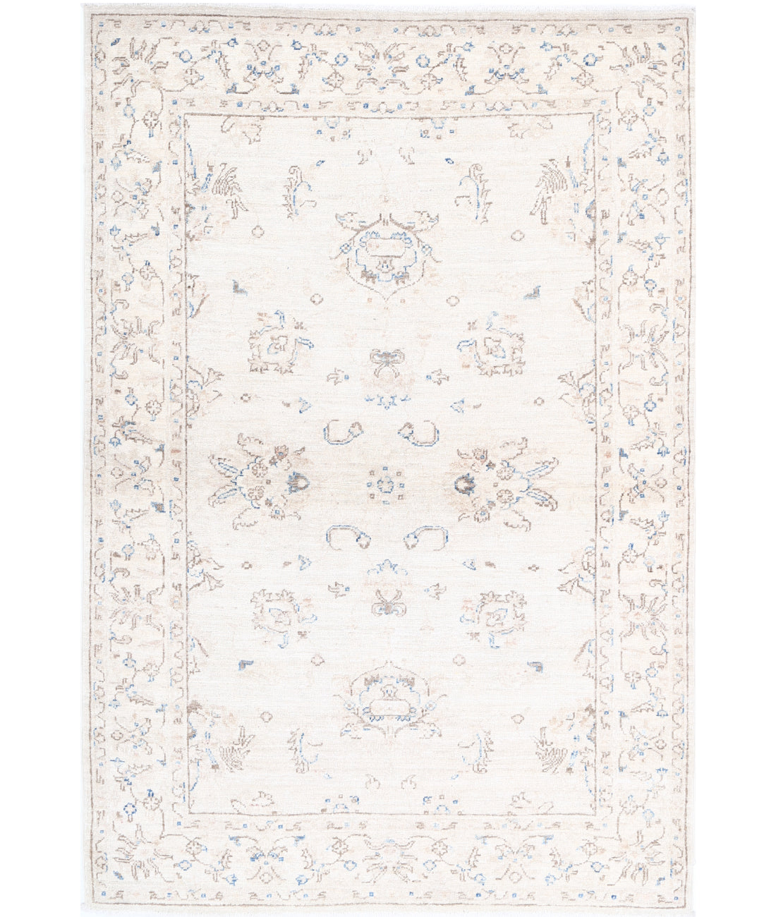 Hand Knotted Serenity Wool Rug - 3&#39;10&#39;&#39; x 5&#39;9&#39;&#39; 3&#39;10&#39;&#39; x 5&#39;9&#39;&#39; (115 X 173) / Grey / Ivory