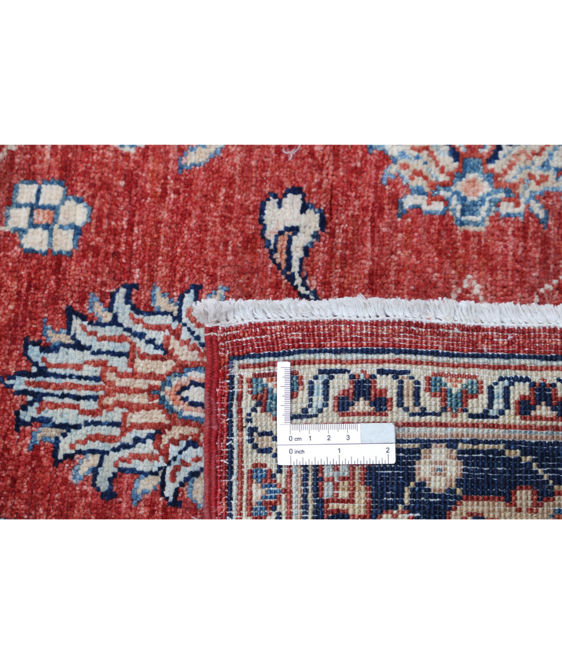 Hand Knotted Ziegler Farhan Wool Rug - 3'9'' x 6'0'' 3'9'' x 6'0'' (113 X 180) / Red / Blue
