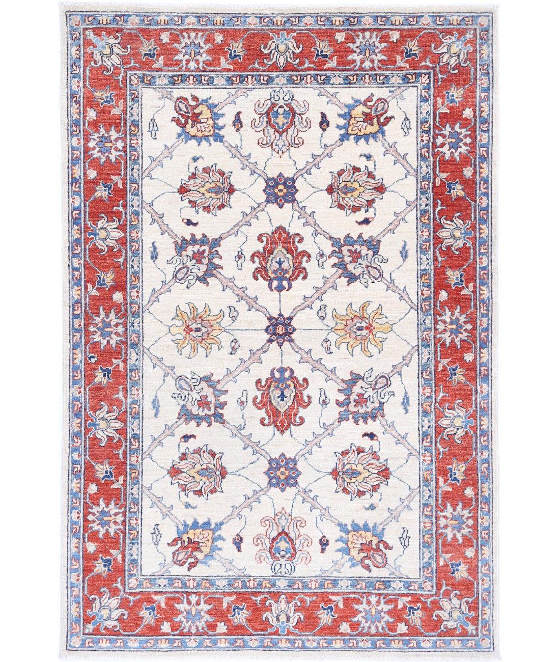 Hand Knotted Ziegler Farhan Wool Rug - 3'10'' x 5'10''