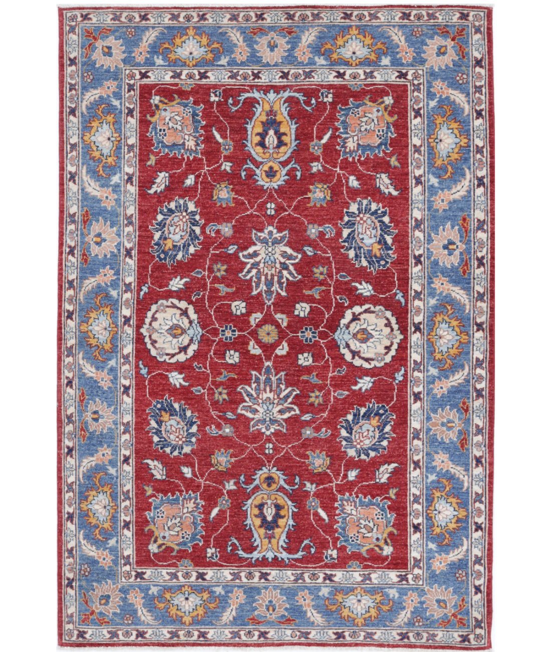 Hand Knotted Ziegler Farhan Wool Rug - 4'0'' x 5'10''