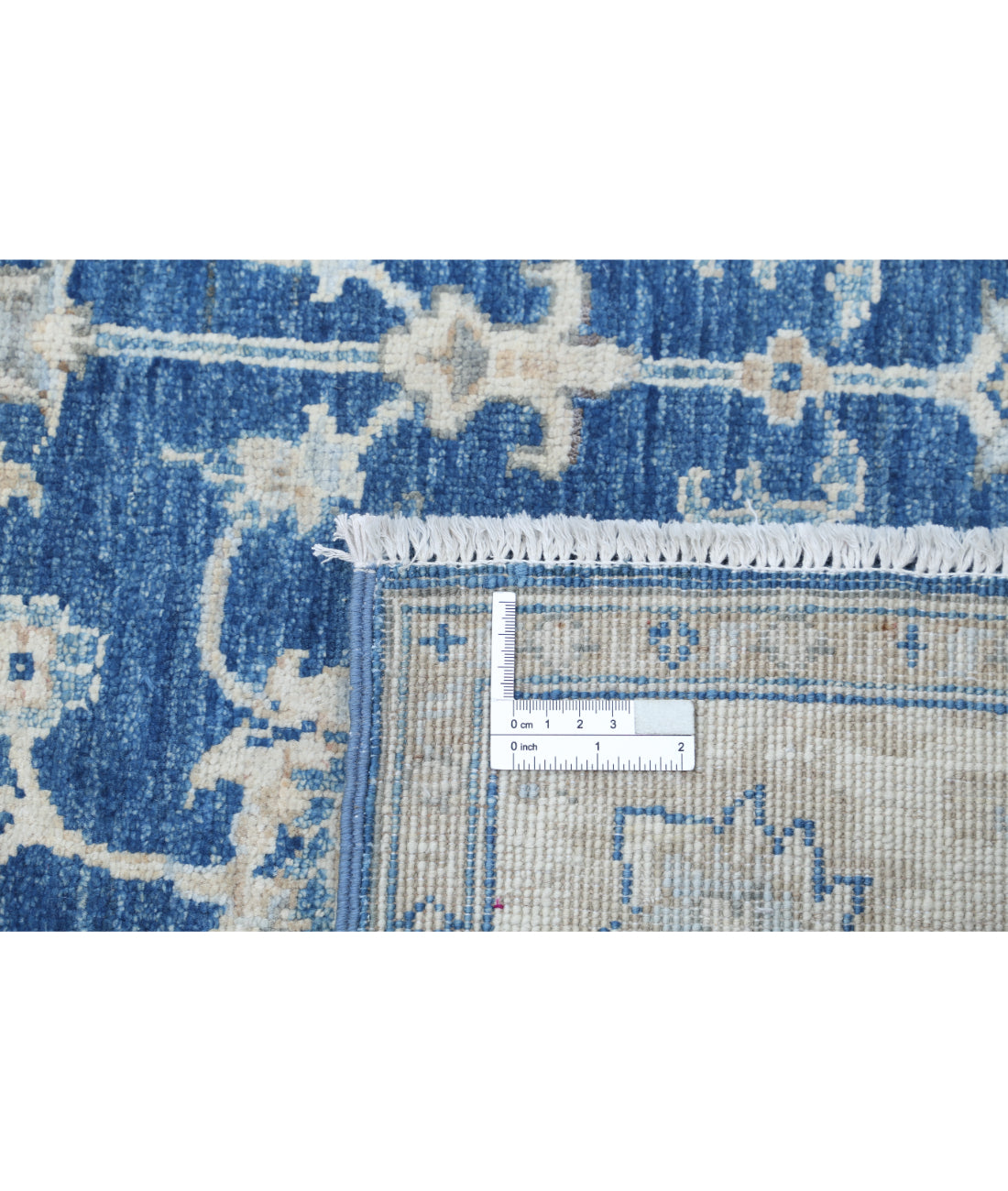 Hand Knotted Ziegler Farhan Wool Rug - 3'10'' x 6'0'' 3'10'' x 6'0'' (115 X 180) / Blue / Ivory