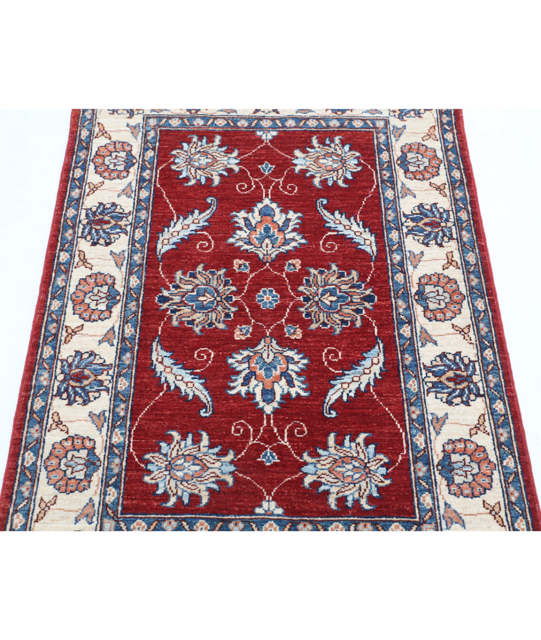 Hand Knotted Ziegler Farhan Wool Rug - 2'9'' x 4'0'' 2'9'' x 4'0'' (83 X 120) / Red / Ivory