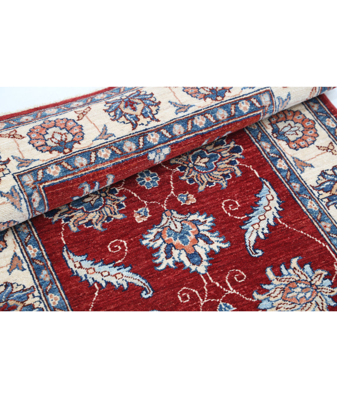 Hand Knotted Ziegler Farhan Wool Rug - 2'9'' x 4'0'' 2'9'' x 4'0'' (83 X 120) / Red / Ivory
