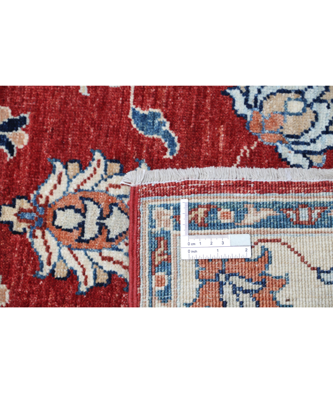 Hand Knotted Ziegler Farhan Wool Rug - 2'7'' x 4'2'' 2'7'' x 4'2'' (78 X 125) / Red / Ivory