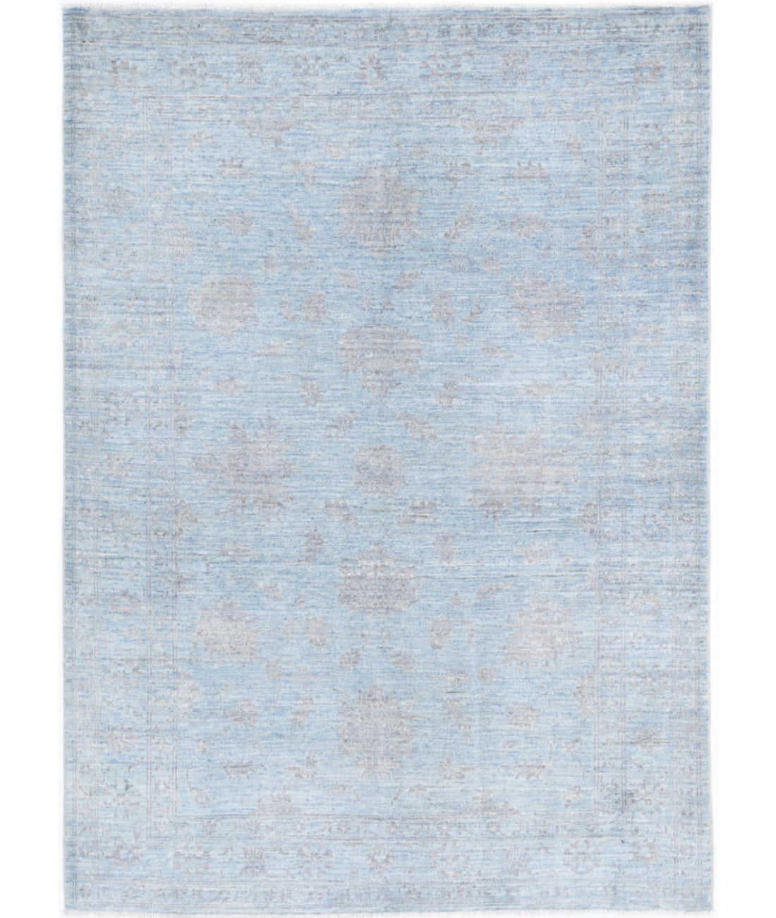 Hand Knotted Serenity Wool Rug - 4'1'' x 5'8''