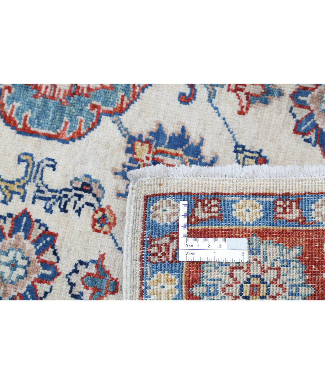 Hand Knotted Ziegler Farhan Wool Rug - 4'2'' x 5'9'' 4'2'' x 5'9'' (125 X 173) / Ivory / Red