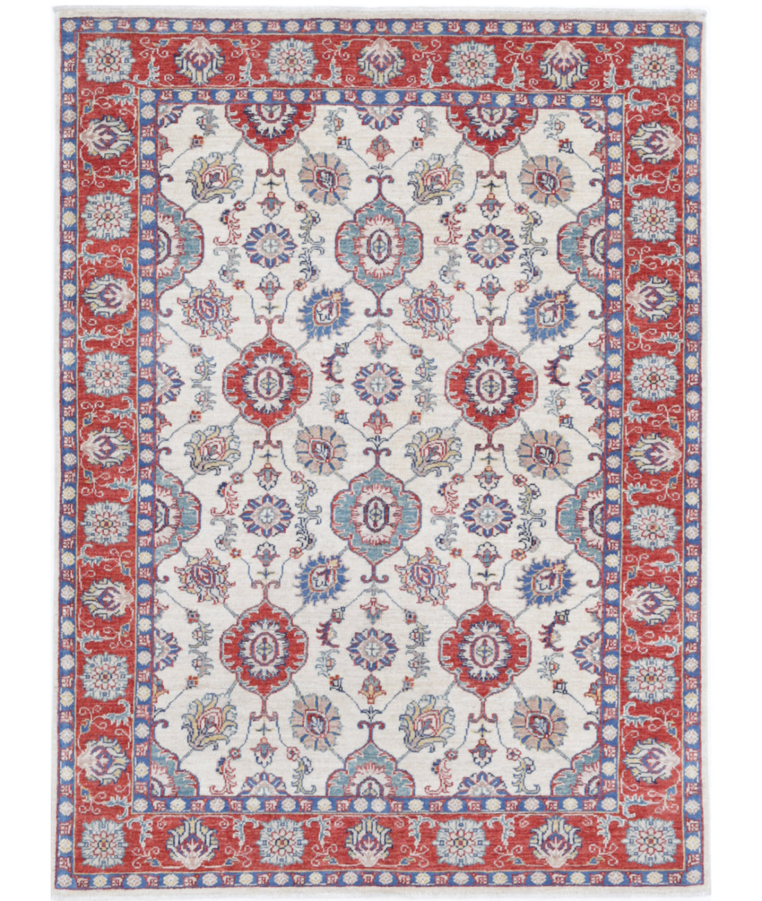 Hand Knotted Ziegler Farhan Wool Rug - 4'2'' x 5'9''