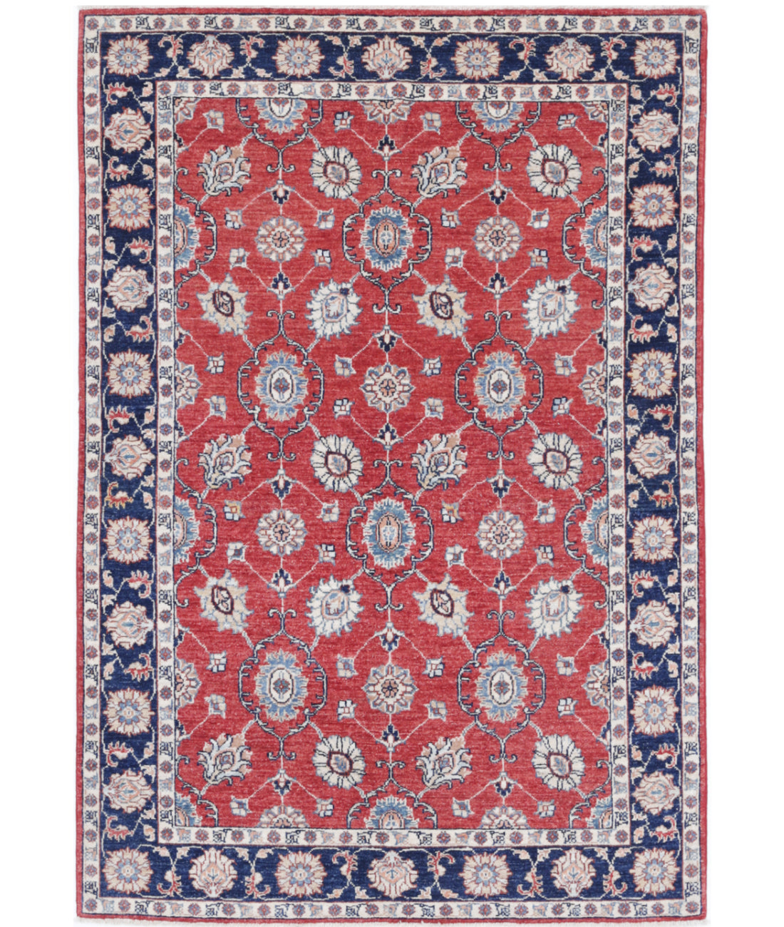 Hand Knotted Ziegler Farhan Wool Rug - 4'0'' x 5'9''
