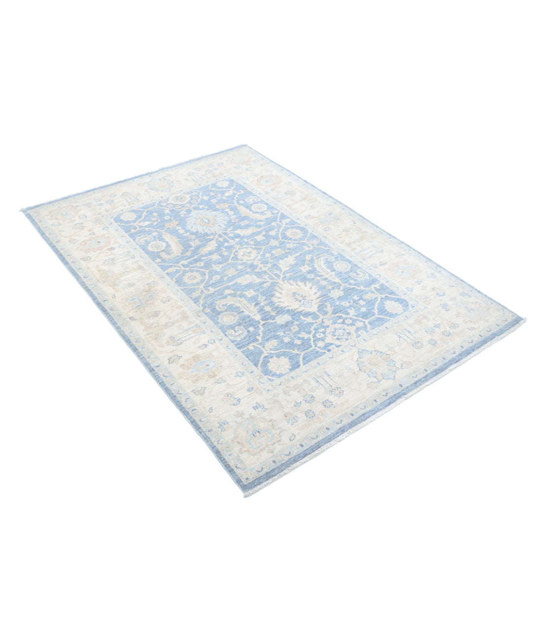Hand Knotted Serenity Wool Rug - 4'2'' x 5'9'' 4'2'' x 5'9'' (125 X 173) / Grey / Ivory