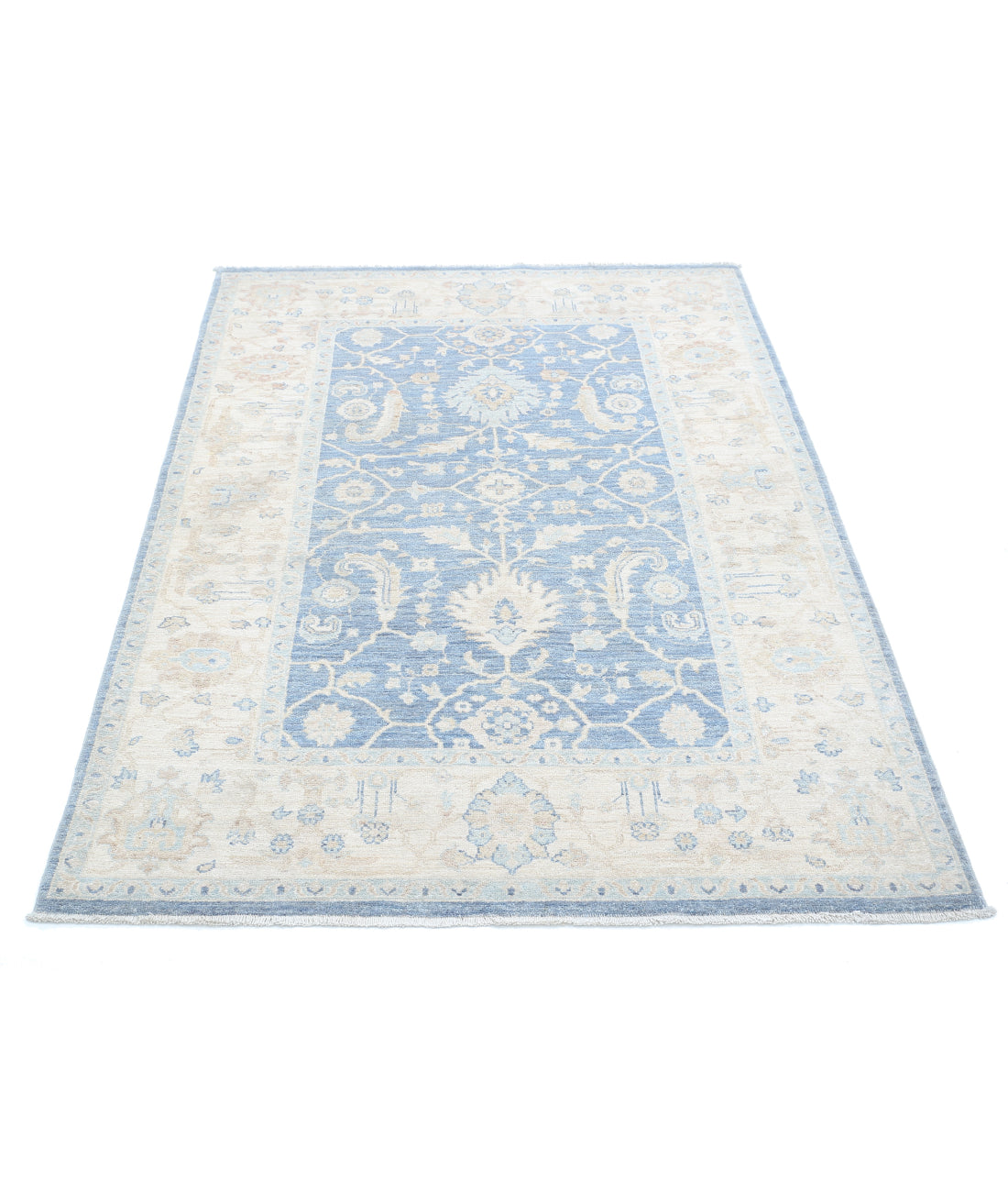 Hand Knotted Serenity Wool Rug - 4'2'' x 5'9'' 4'2'' x 5'9'' (125 X 173) / Grey / Ivory