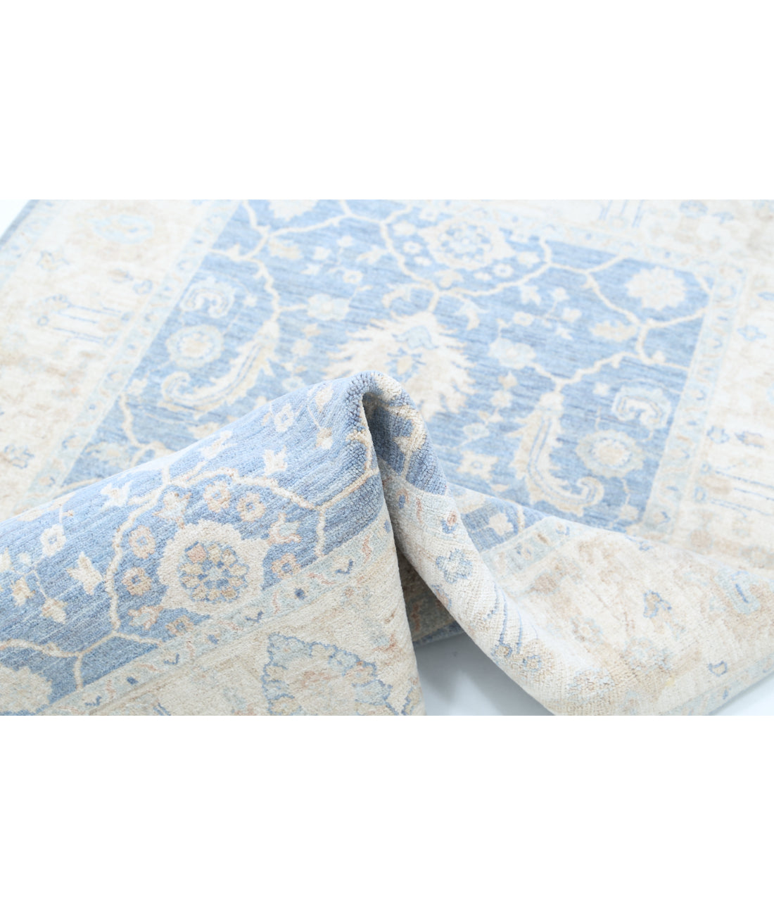 Hand Knotted Serenity Wool Rug - 4'2'' x 5'9'' 4'2'' x 5'9'' (125 X 173) / Grey / Ivory