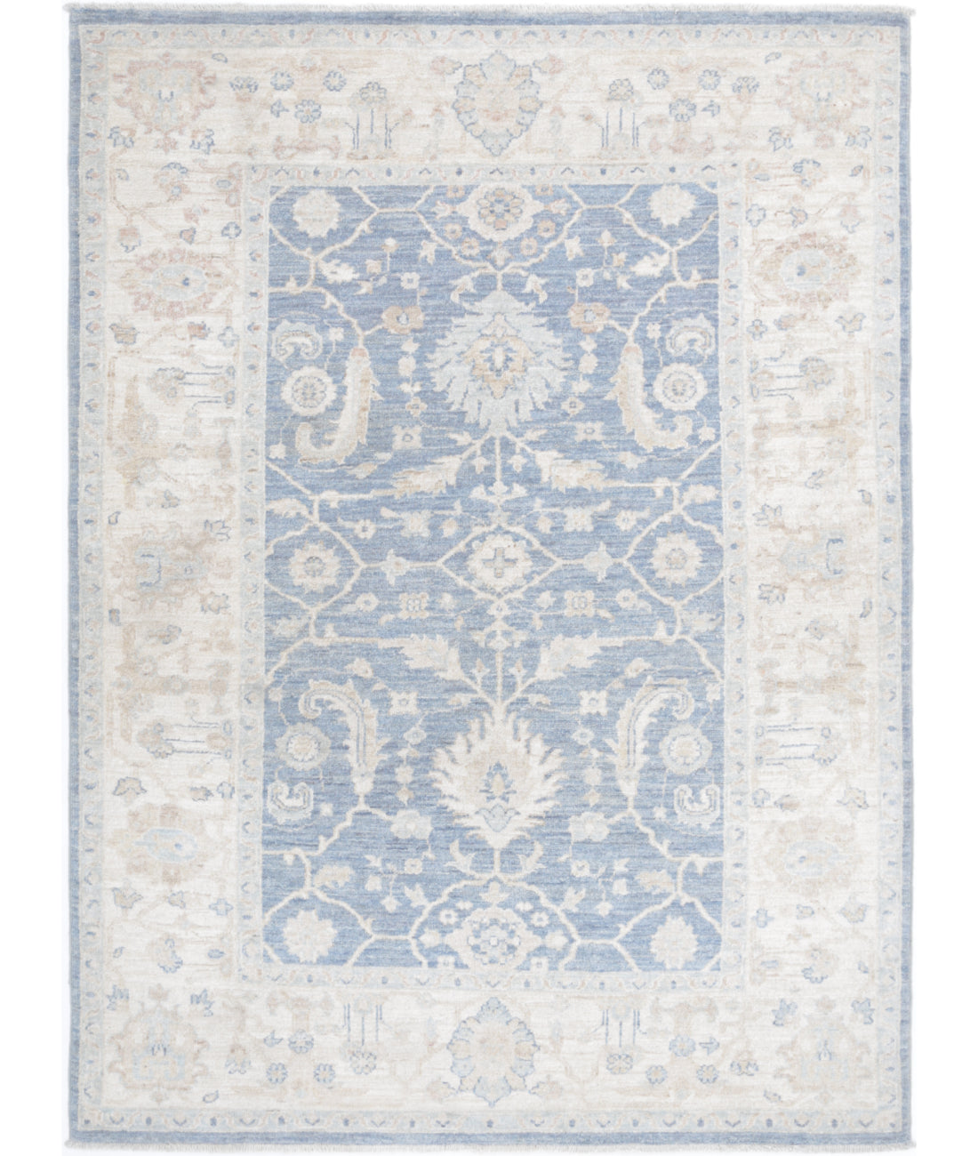 Hand Knotted Serenity Wool Rug - 4'2'' x 5'9''
