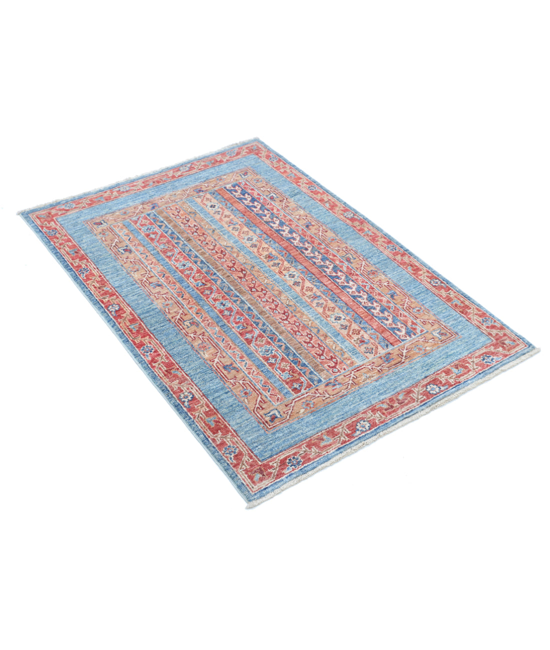 Hand Knotted Shaal Wool Rug - 2'9'' x 3'11'' 2'9'' x 3'11'' (83 X 118) / Multi / Multi