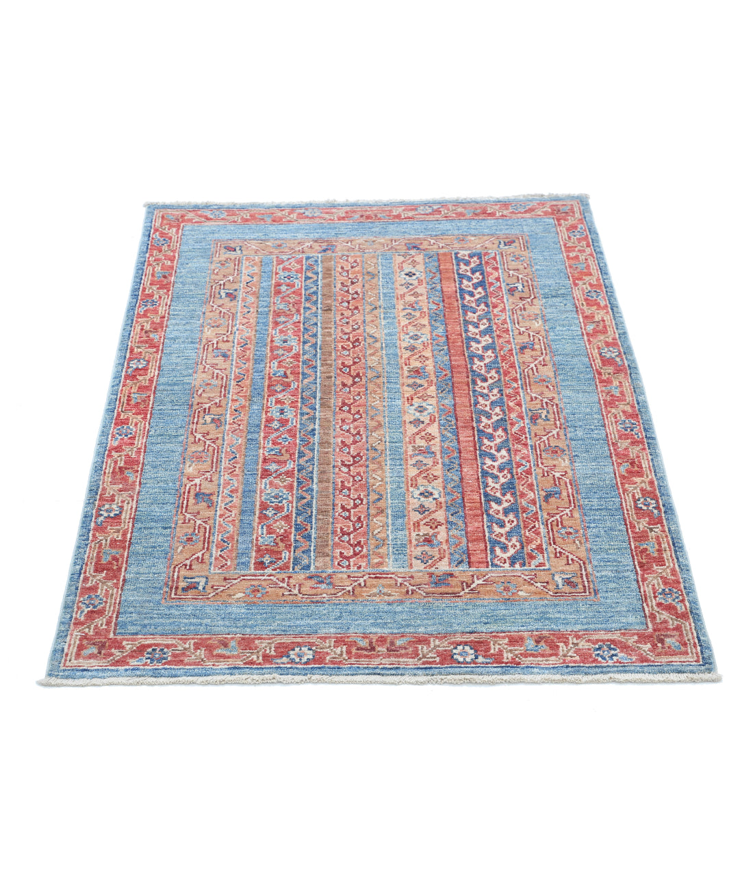 Hand Knotted Shaal Wool Rug - 2'9'' x 3'11'' 2'9'' x 3'11'' (83 X 118) / Multi / Multi