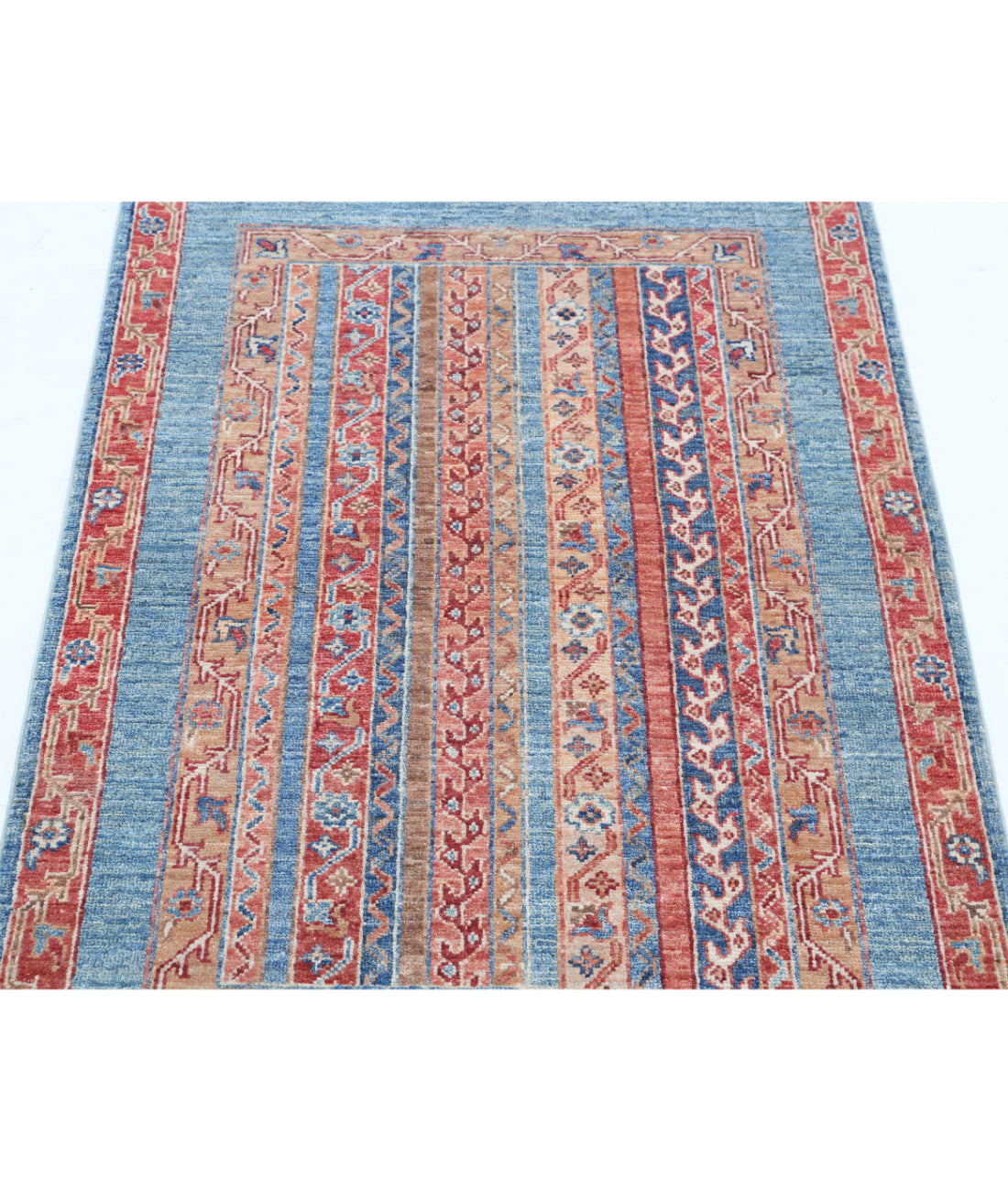 Hand Knotted Shaal Wool Rug - 2'9'' x 3'11'' 2'9'' x 3'11'' (83 X 118) / Multi / Multi
