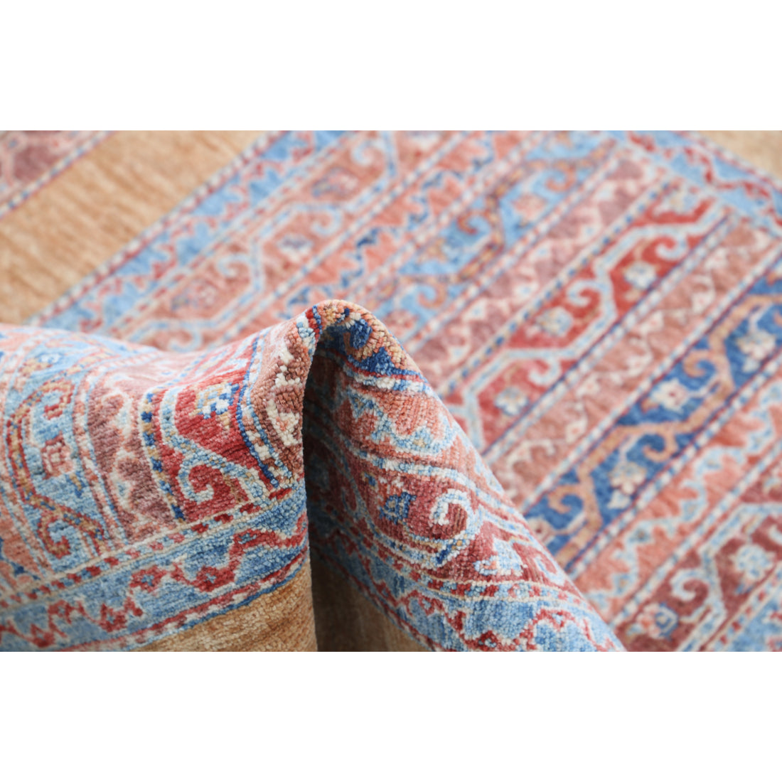 Hand Knotted Shaal Wool Rug - 3'3'' x 4'9''