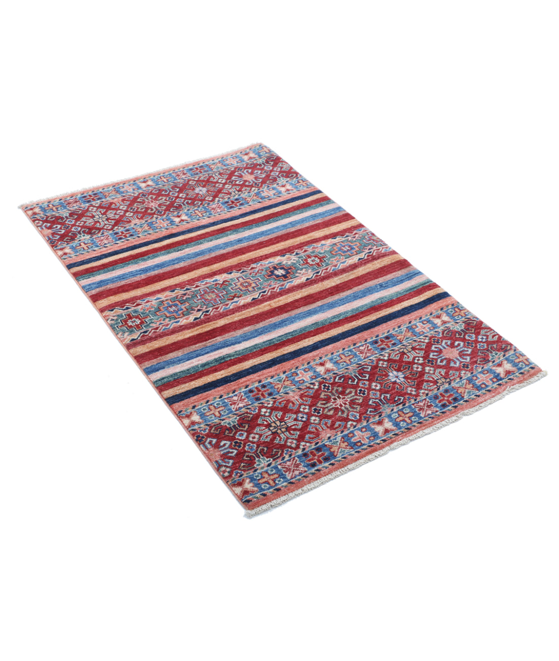 Hand Knotted Khurjeen Wool Rug - 2'9'' x 4'1'' 2'9'' x 4'1'' (83 X 123) / Multi / Multi
