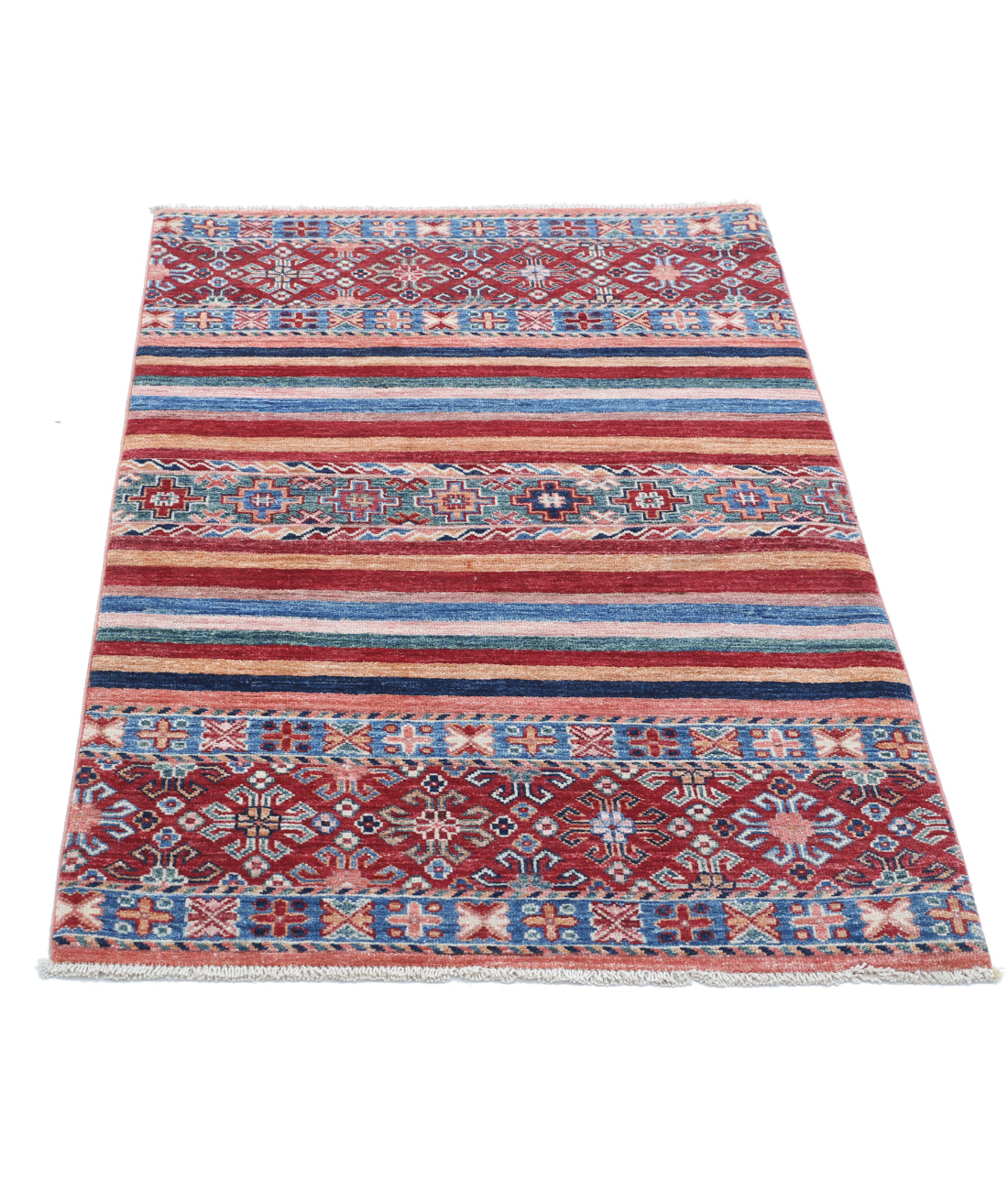 Hand Knotted Khurjeen Wool Rug - 2'9'' x 4'1'' 2'9'' x 4'1'' (83 X 123) / Multi / Multi