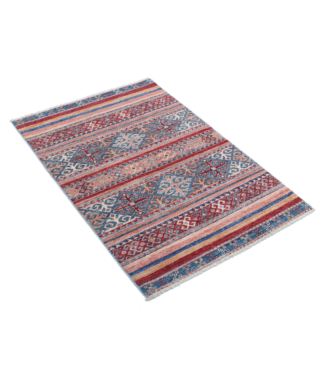 Hand Knotted Khurjeen Wool Rug - 2'8'' x 3'10'' 2'8'' x 3'10'' (80 X 115) / Multi / Multi