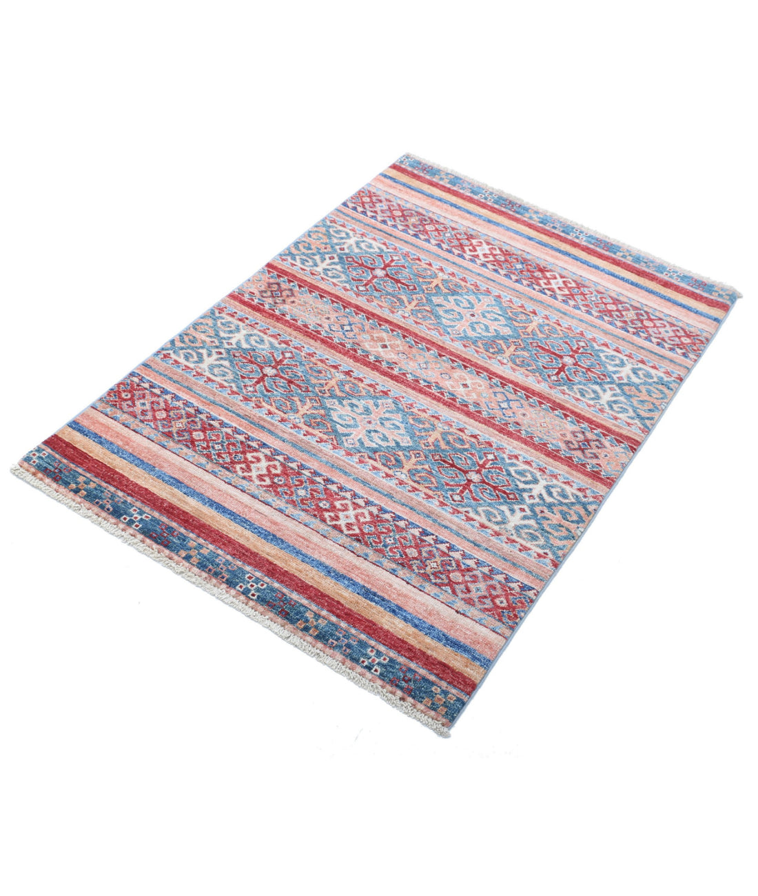 Hand Knotted Khurjeen Wool Rug - 2'8'' x 3'10'' 2'8'' x 3'10'' (80 X 115) / Multi / Multi