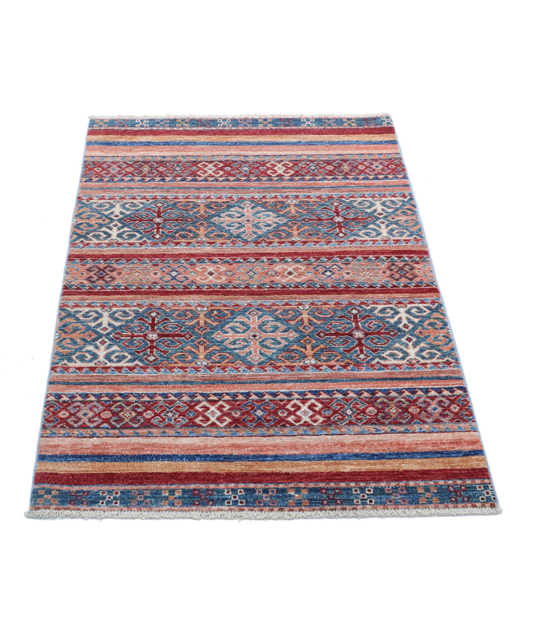 Hand Knotted Khurjeen Wool Rug - 2'8'' x 3'10'' 2'8'' x 3'10'' (80 X 115) / Multi / Multi