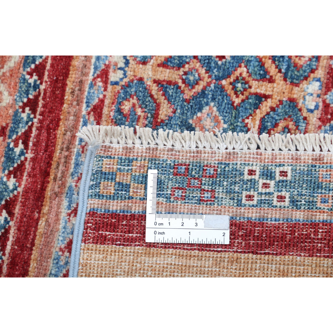 Alfombra de lana Khurjeen anudada a mano - 2'8'' x 3'10''