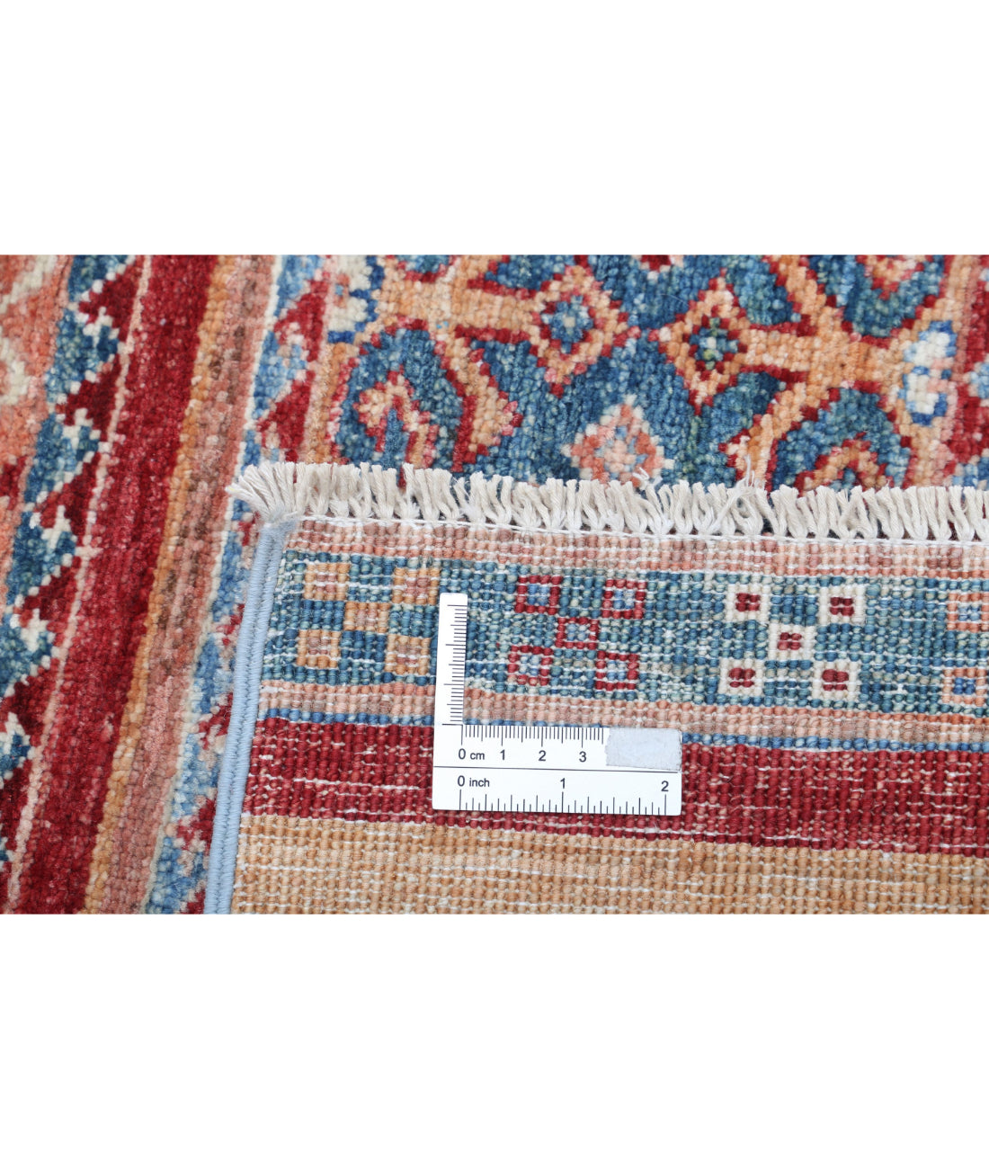 Alfombra de lana Khurjeen anudada a mano - 2'8'' x 3'10''