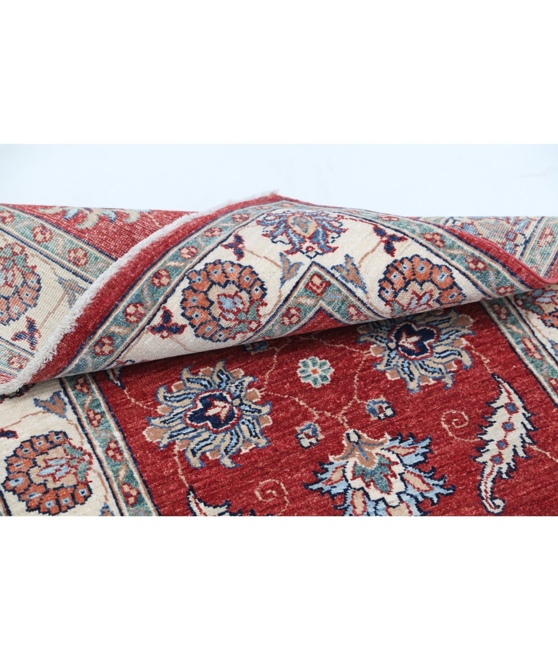 Hand Knotted Ziegler Farhan Wool Rug - 2'8'' x 4'1'' 2'8'' x 4'1'' (80 X 123) / Red / Ivory