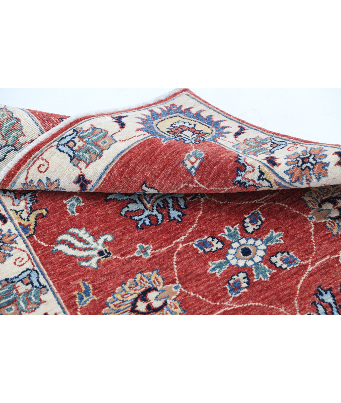 Hand Knotted Ziegler Farhan Wool Rug - 2'9'' x 4'1'' 2'9'' x 4'1'' (83 X 123) / Red / Ivory