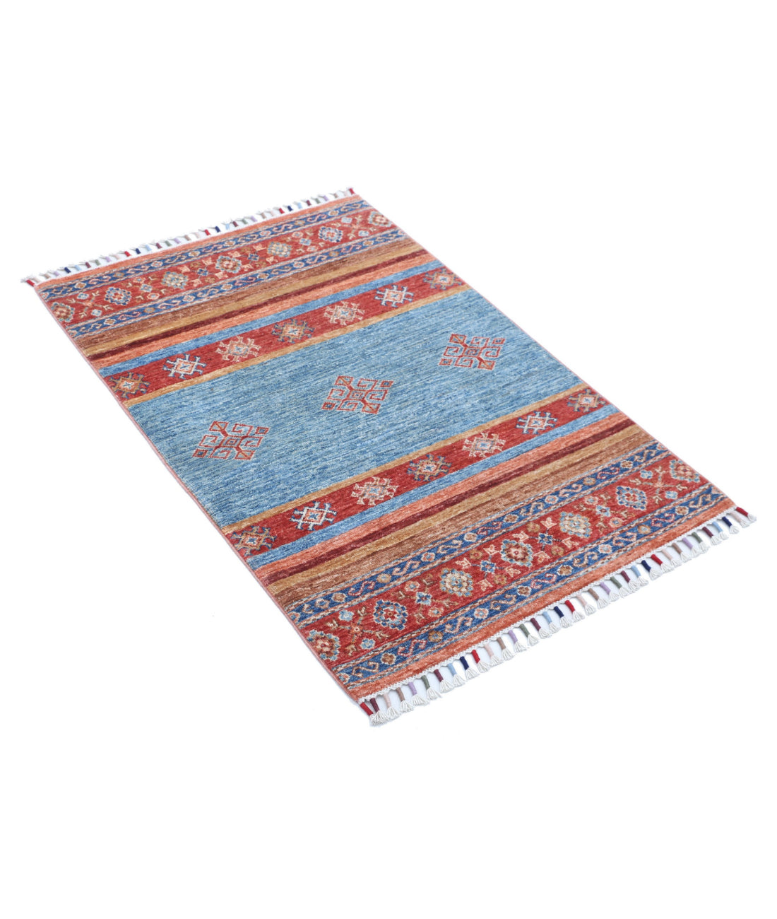 Hand Knotted Khurjeen Wool Rug - 2'7'' x 3'9'' 2'7'' x 3'9'' (78 X 113) / Multi / Multi